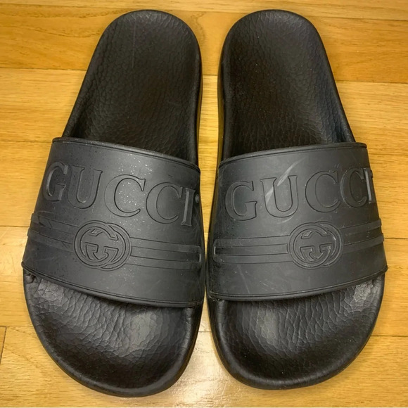 Gucci Logo Rubber Slides - Size 6 - Picture 4 of 10